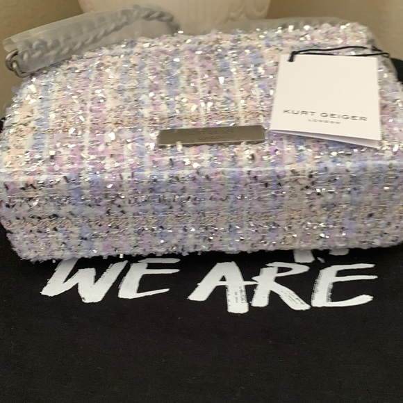 Kurt Geiger London Mini Kensington Tweed Convertible Shoulder Bag - Picture 11 of 17